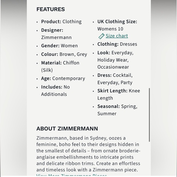 100% Silk Zimmermann Dress - Pleated Chiffon Ruffle Dress Boho Pink and Gray - Picture 16 of 16